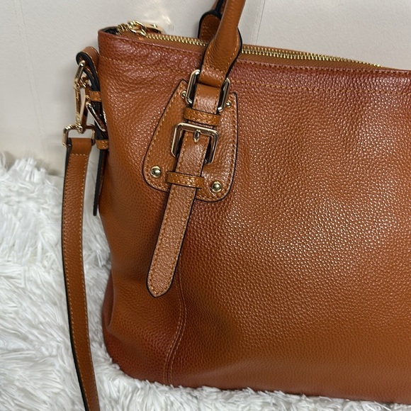 Kattee Genuine Leather Tote Bag Large Brown Designer Minimalist Chic Versatile - Picture 2 of 11